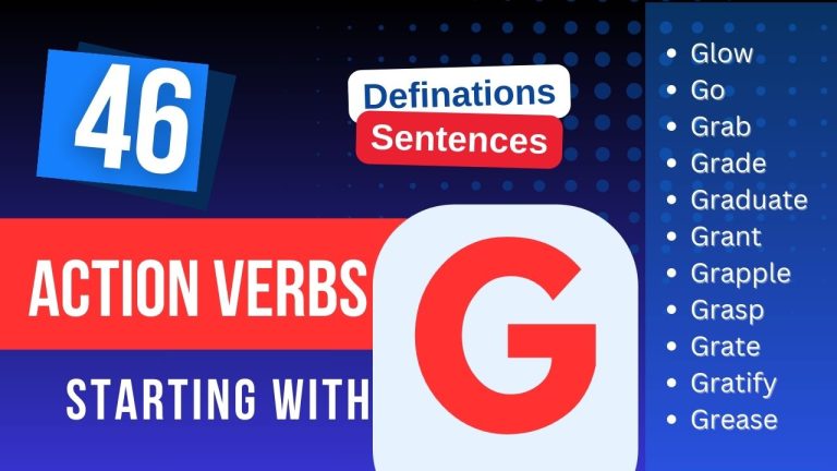 46 Most Popular Action Verbs Starting With G - EnglishRefine